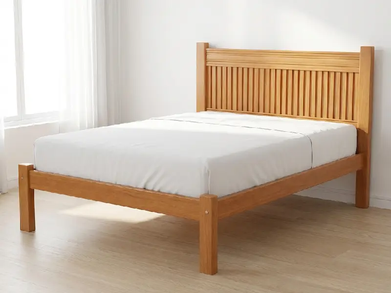 Cama de Casal de Madeira Maciça de Cedro